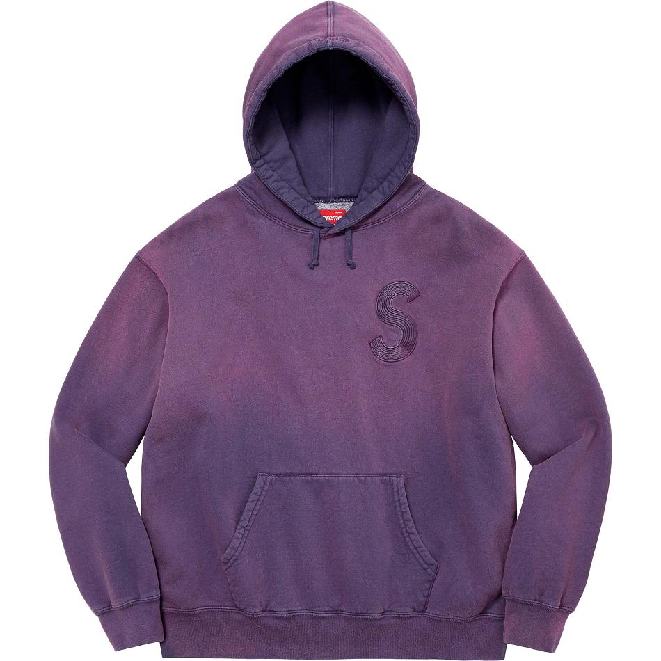 Bluzy Supreme Overdyed S Logo Zakapturzony Fioletowe | PL276RW