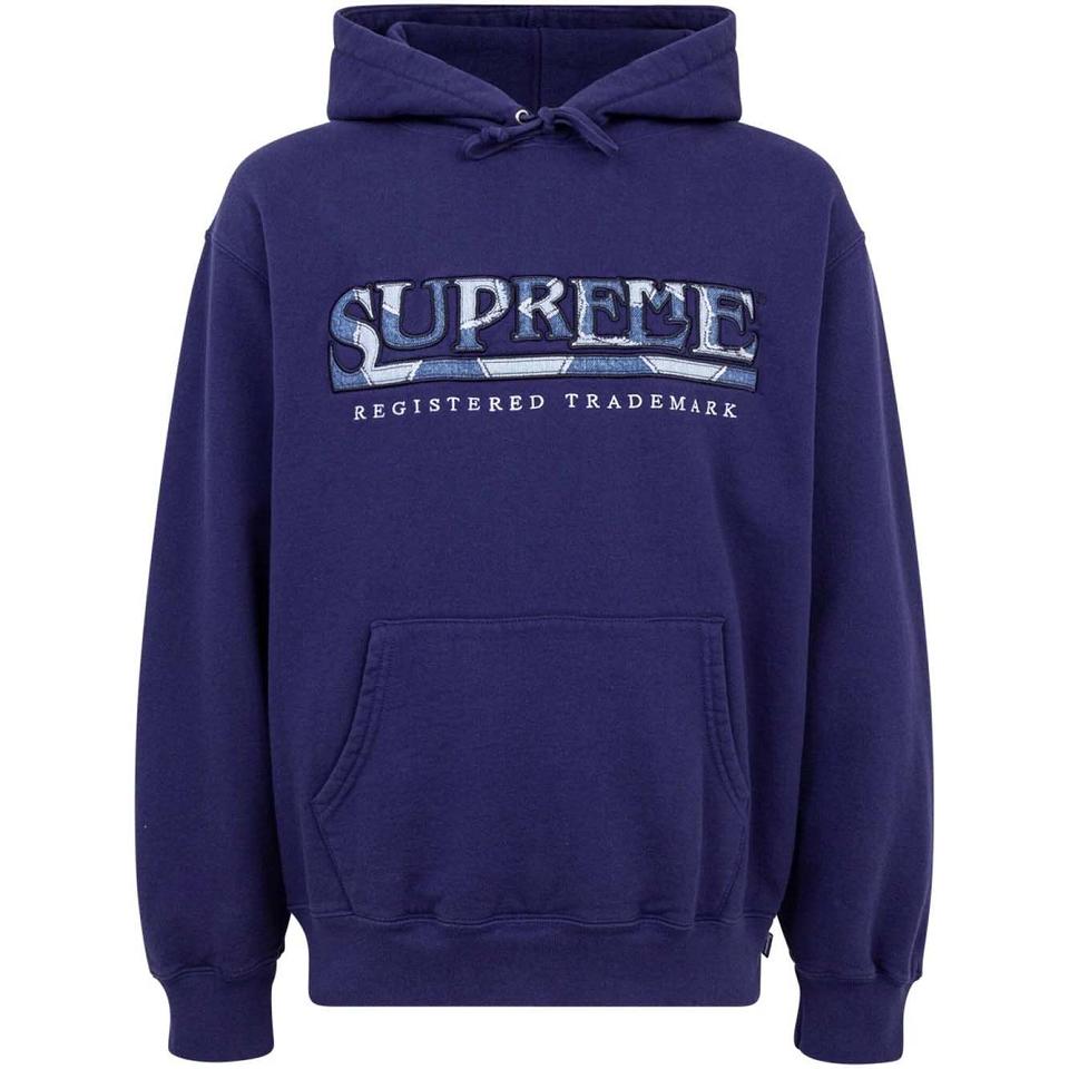 Bluzy Z Kapturem Supreme Amazing Denim Logo Niebieskie | PL491AP