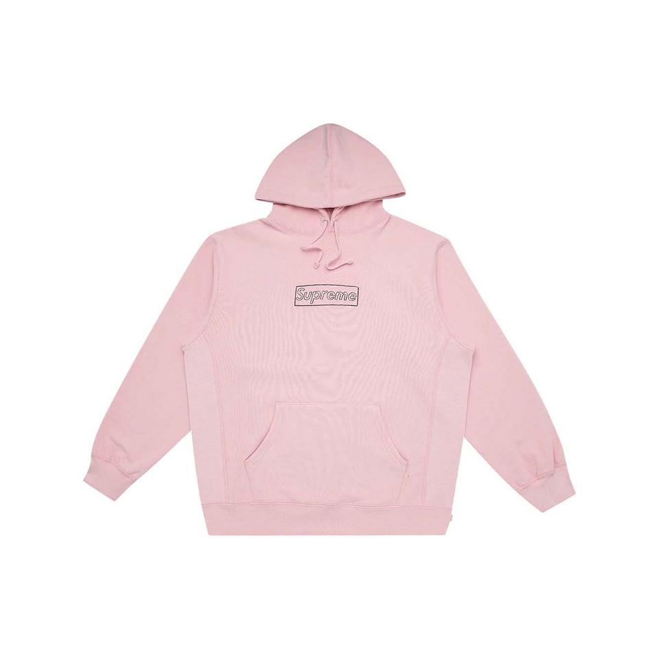 Bluzy Z Kapturem Supreme Kaws Chalk Real Różowe | PL477VD