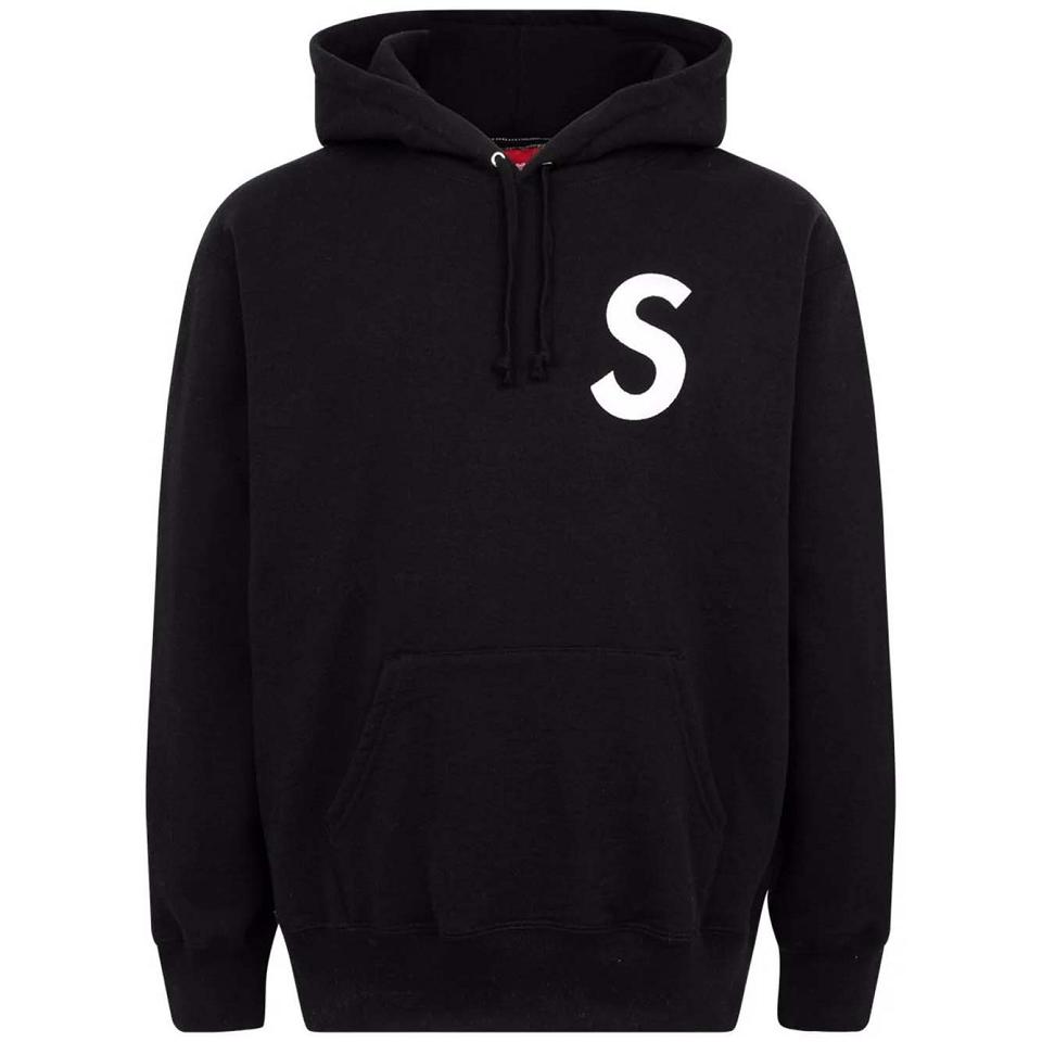 Bluzy Z Kapturem Supreme S Logo Split Czarne | PL469GL