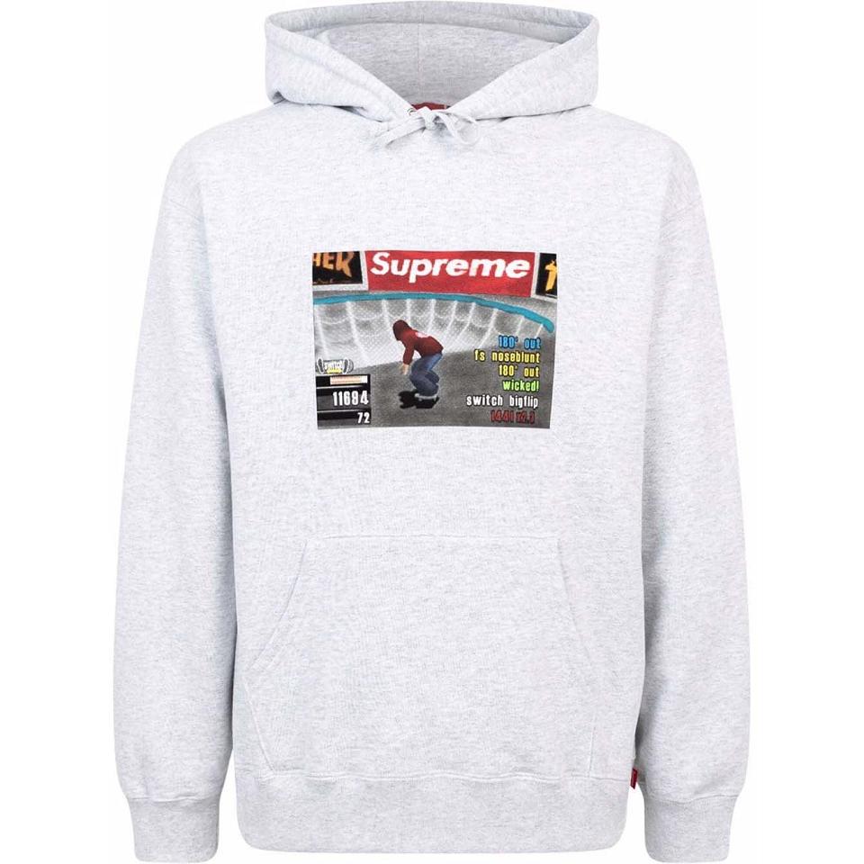 Bluzy Z Kapturem Supreme X Thrasher Logo Print “FW21” Szare | PL455QZ