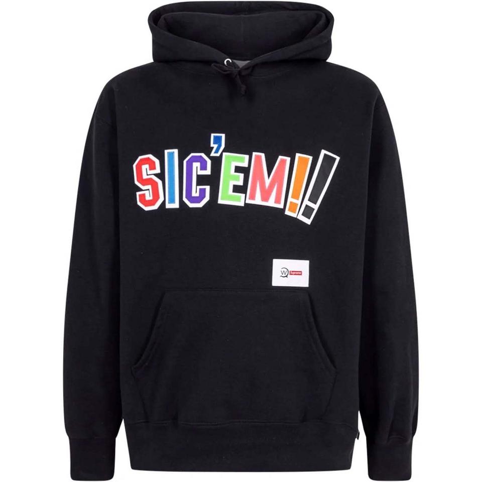 Bluzy Z Kapturem Supreme X WTAPS Sic’em! Czarne | PL454MA