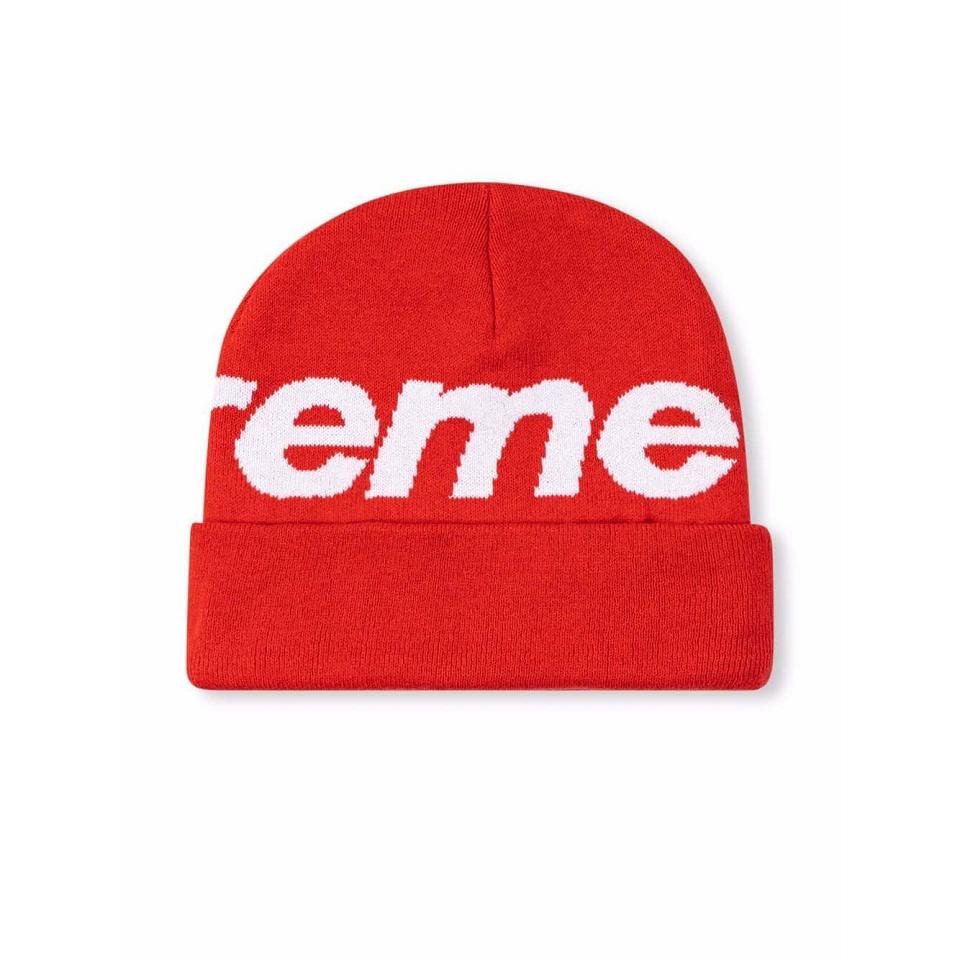 Czapki Supreme Big Logo Beanie Czerwone | PL113VD