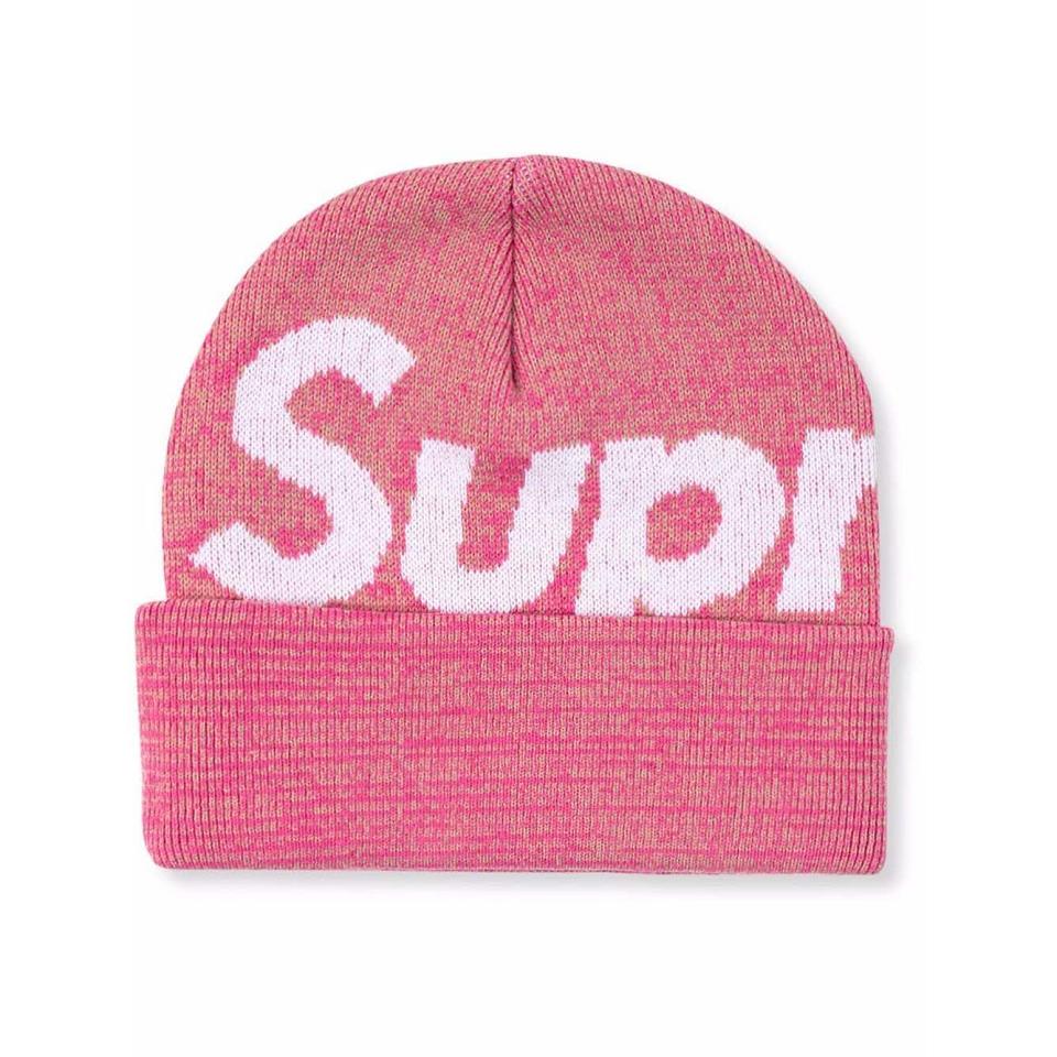 Czapki Supreme Big Logo Beanie Różowe | PL112CE