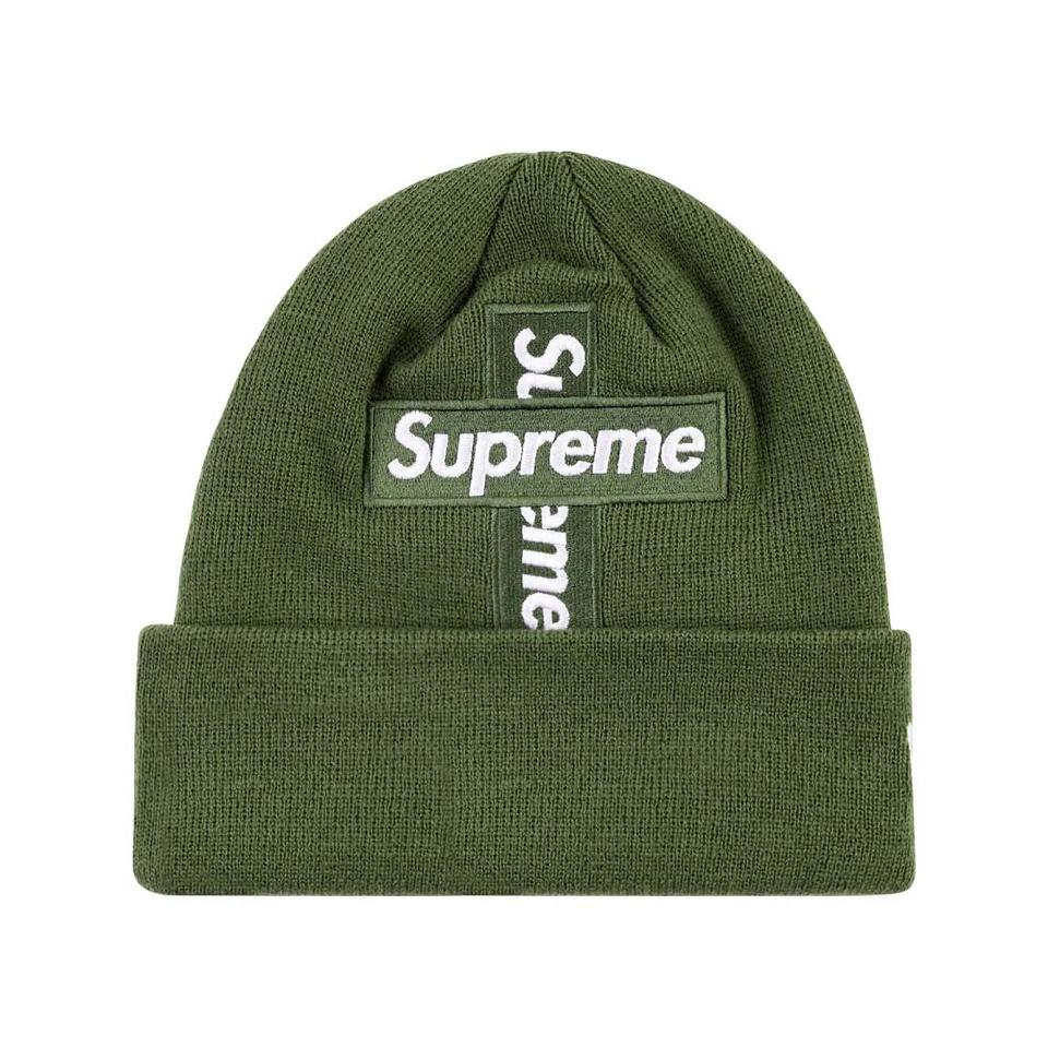 Czapki Supreme New Era Cross Box-Logo Beanie Zielone | PL109LH