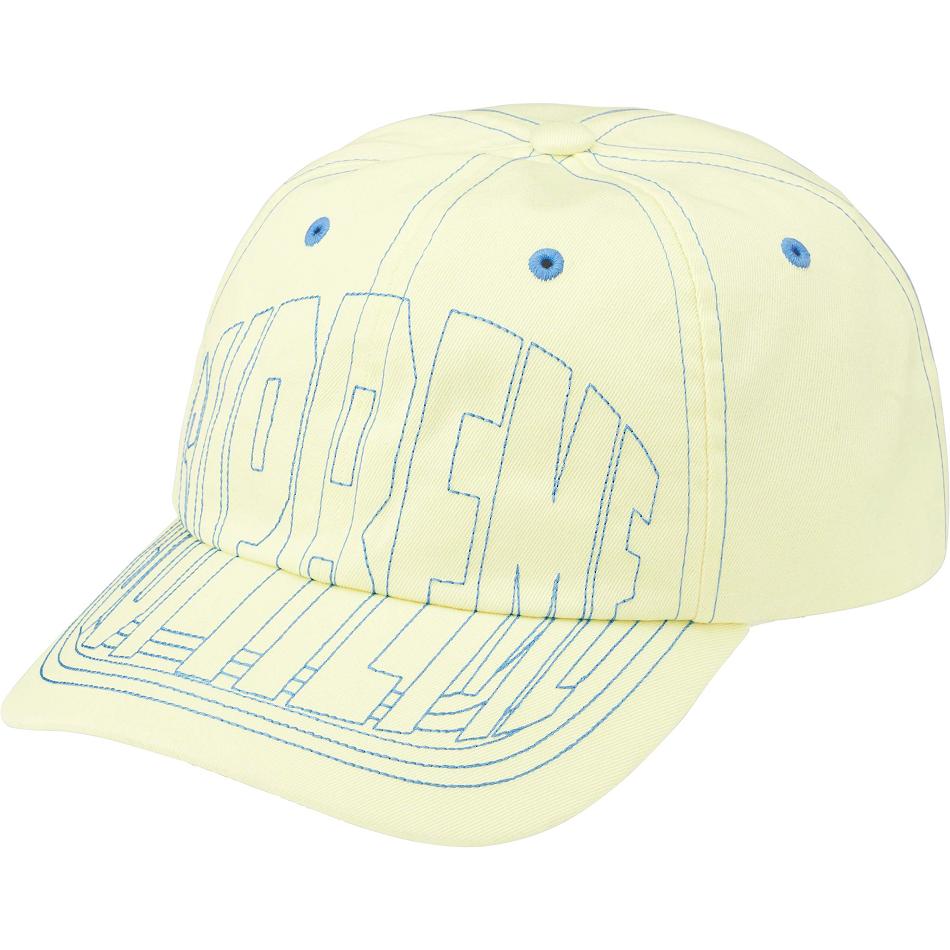 Czapki Supreme Visor Stitch 6-Panel Żółte | PL128SO