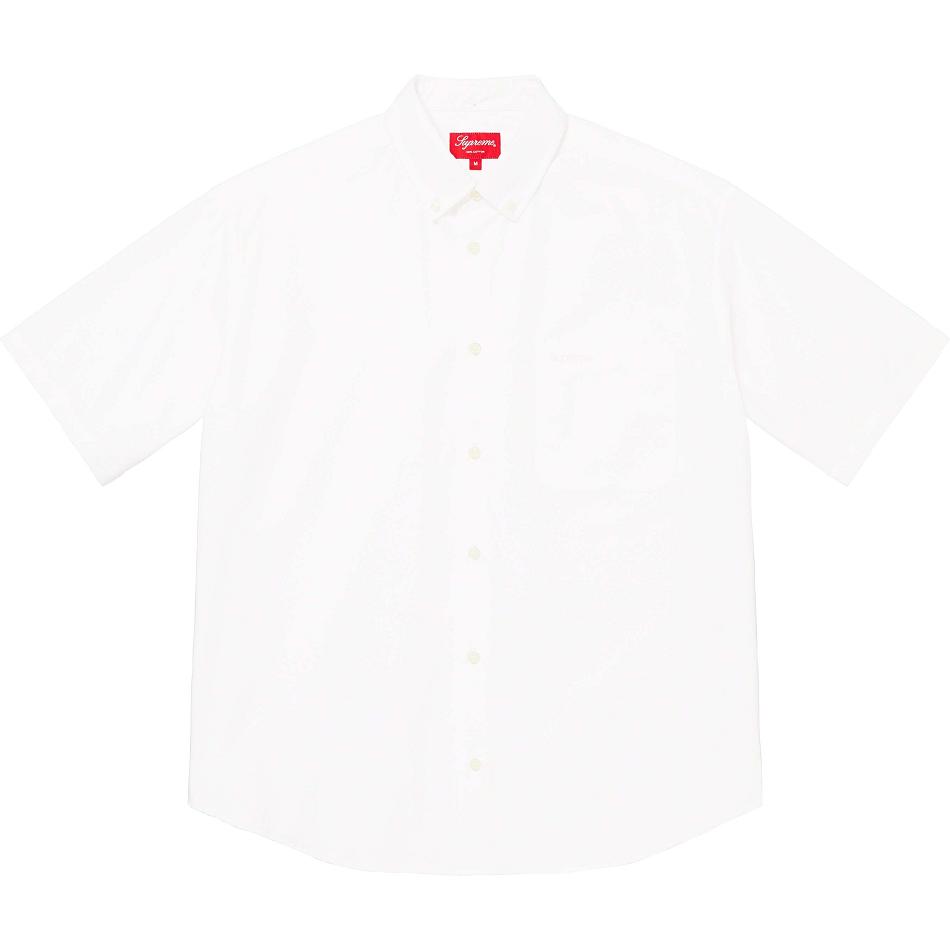 Koszule Supreme Loose Fit S/S Oxford Białe | PL383UT