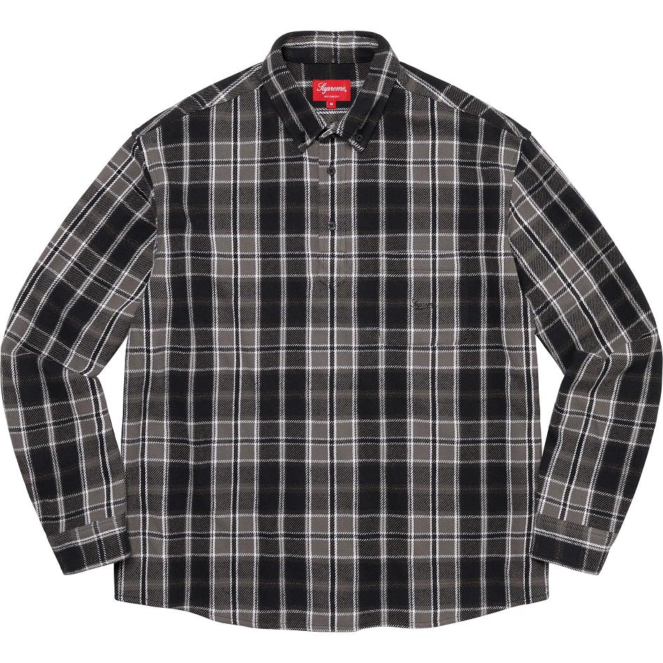 Koszule Supreme Pullover Plaid Flannel Czarne | PL379EX