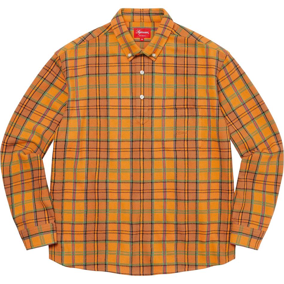 Koszule Supreme Pullover Plaid Flannel Złote | PL377QZ