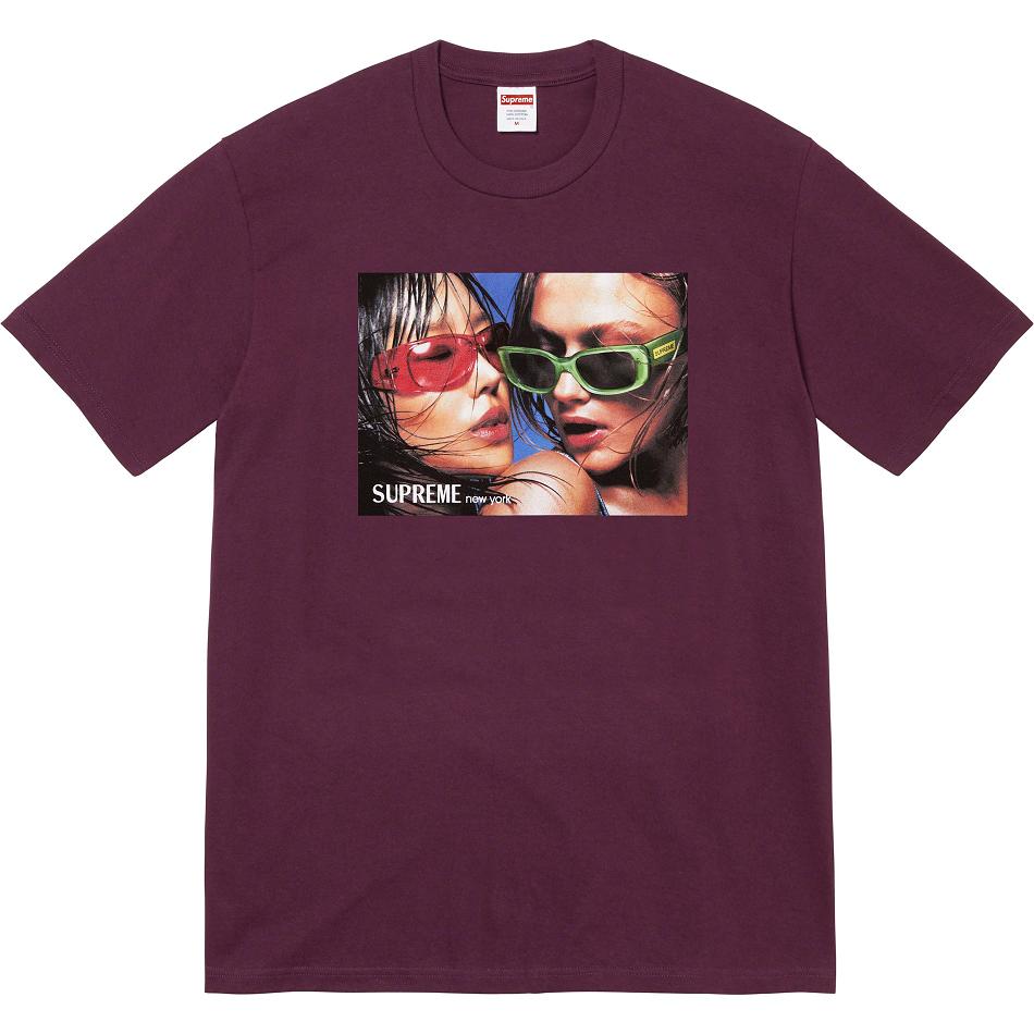 Koszulki Supreme Eyewear Tee Bordowe | PL228IS