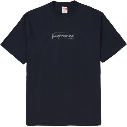 Koszulki Supreme KAWS Chalk Box Logo Czarne | PL198RW