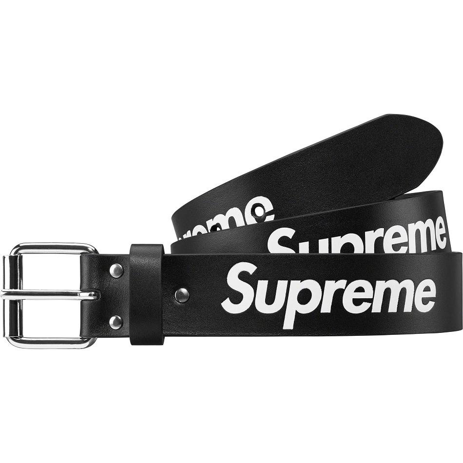 Paski Supreme Repeat Skórzane Belt Czarne | PL162ZG