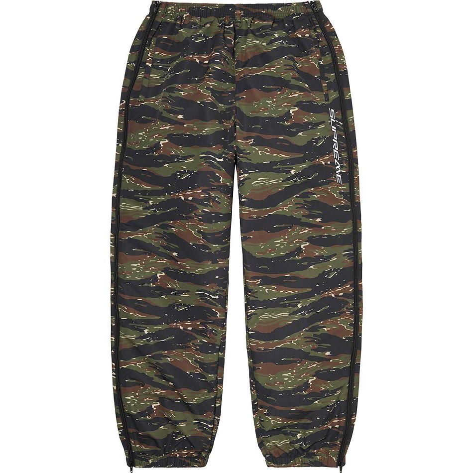 Spodnie Supreme Full Zip Baggy Warm Up Pant Zielone Camo | PL428MA