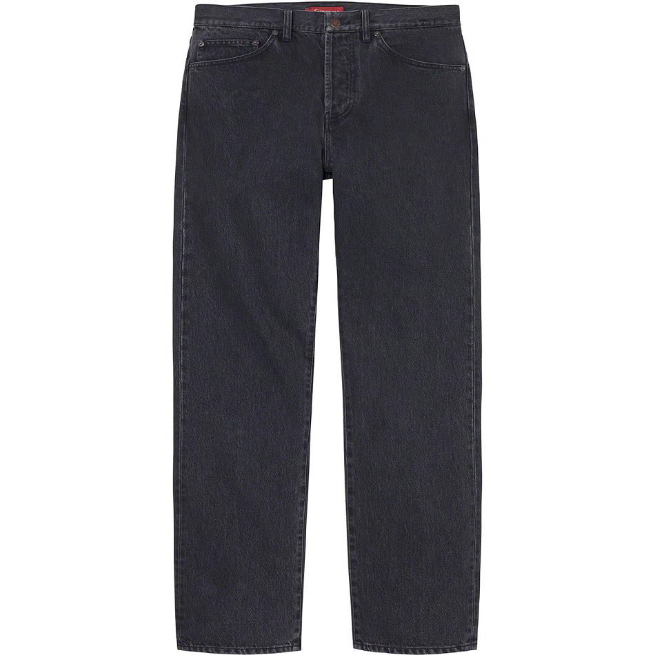 Spodnie Supreme Stone Washed Black Slim Jean Czarne | PL434YU