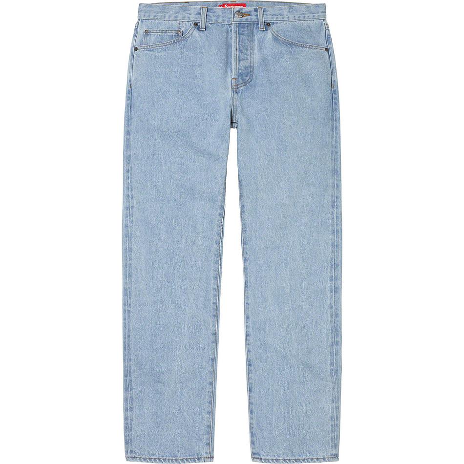 Spodnie Supreme Stone Washed Slim Jean Niebieskie | PL435UT