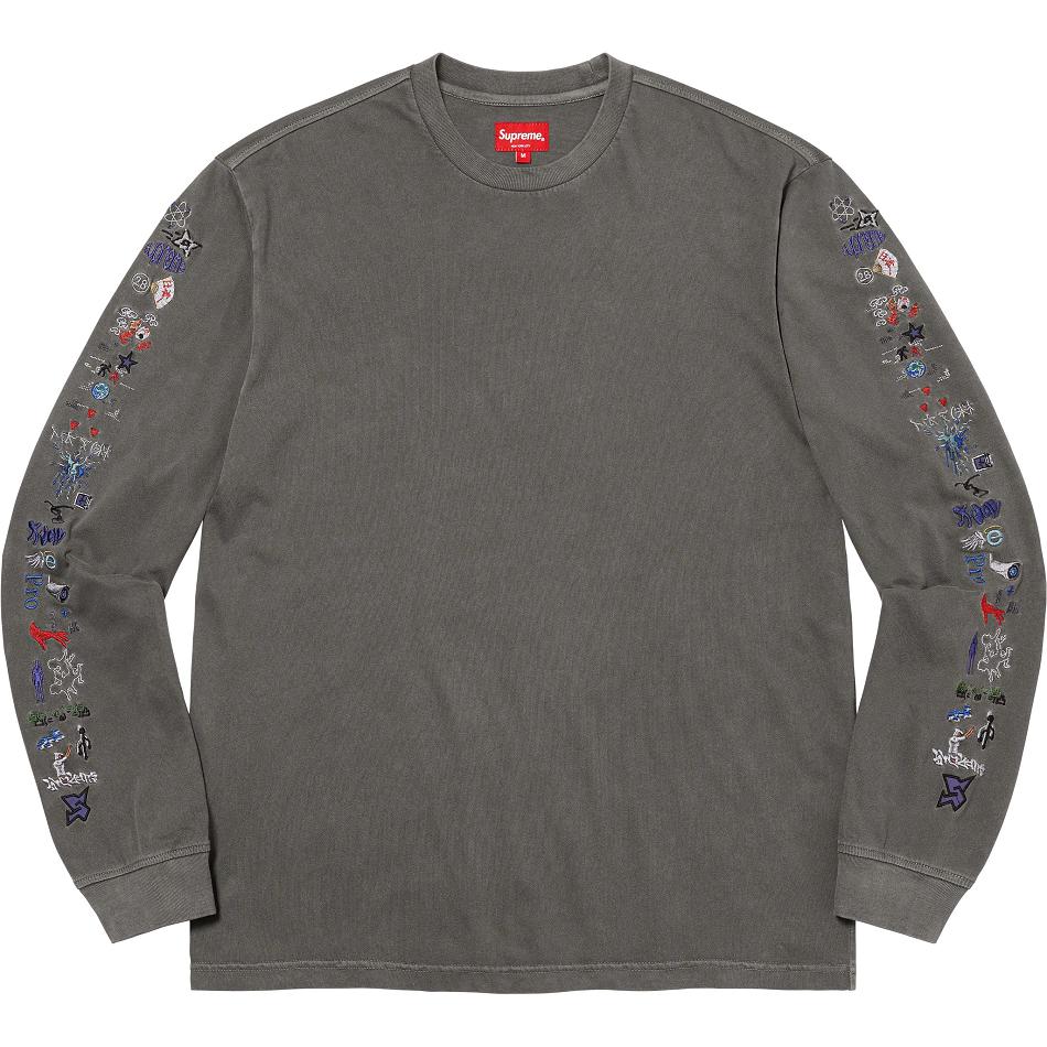 Swetry Supreme AOI Icons L/S Top Czarne | PL312FM