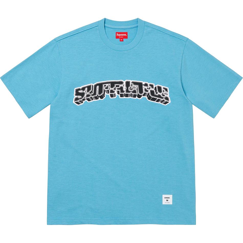 Swetry Supreme Block Arc S/S Top Niebieskie | PL331UT