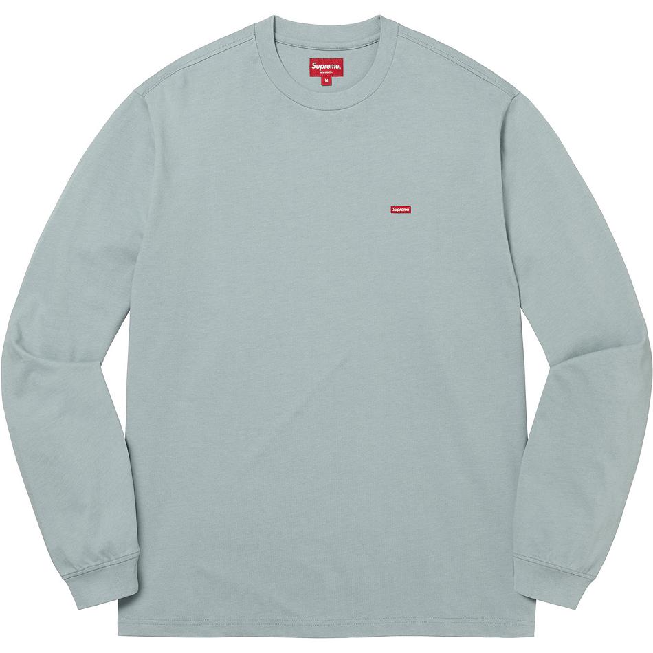 Swetry Supreme Small Box L/S Tee Turkusowe | PL345XF