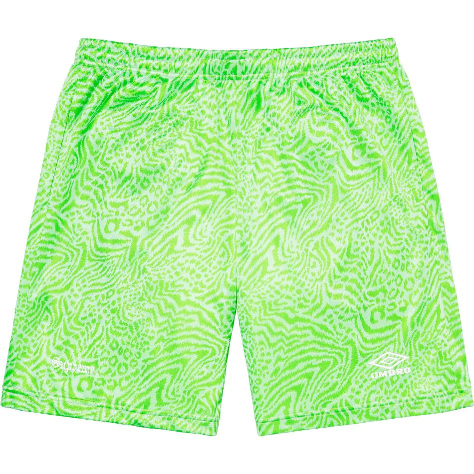 Szorty Supreme Jacquard Animal Print Soccer Zielone | PL362SO