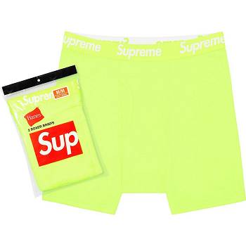 Bielizny Supreme Hanes® Bokser Briefs (2 Pack) Zielone | PL100PQ