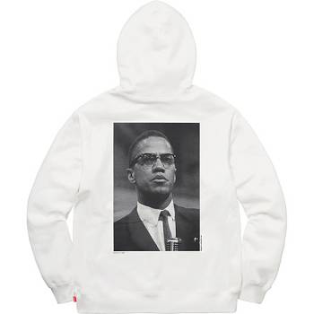 Bluzy Z Kapturem Supreme Malcolm X For Białe | PL472KI