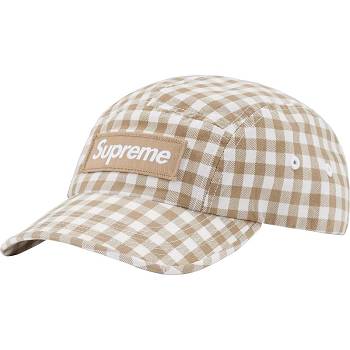 Czapki Supreme Gingham Camp Cap Brązowe | PL117QZ