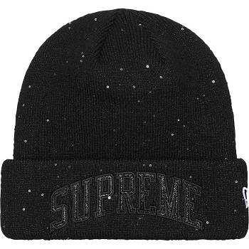 Czapki Supreme New Era® Metallic Arc Beanie Czarne | PL146RW