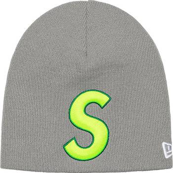 Czapki Supreme New Era® S Logo Beanie Szare | PL151OR