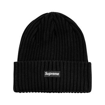 Czapki Supreme Overdyed Logo Beanie Czarne | PL108KI