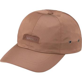 Czapki Supreme Skórzane Patch 6-Panel Brązowe | PL122YU