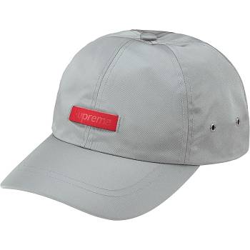 Czapki Supreme Skórzane Patch 6-Panel Szare | PL119EX