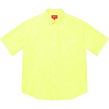 Koszule Supreme Loose Fit S/S Oxford Żółte | PL382YU