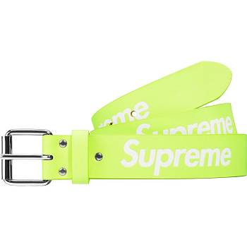 Paski Supreme Repeat Skórzane Belt Zielone | PL164CE