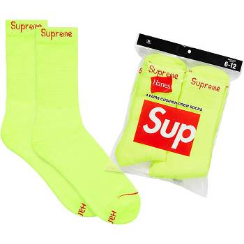 Skarpety Supreme Hanes® Crew Socks (4 Pack) Zielone | PL103DN