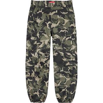 Spodnie Supreme Cargo Pant Zielone Camo | PL395LH