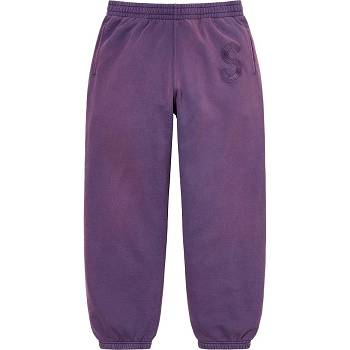 Spodnie Supreme Overdyed S Logo Sweatpant Fioletowe | PL401NB