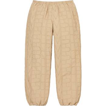 Spodnie Supreme Repeat Stitch Track Pant Brązowe | PL398CE