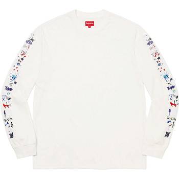 Swetry Supreme AOI Icons L/S Top Białe | PL315JJ