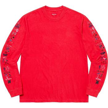 Swetry Supreme AOI Icons L/S Top Czerwone | PL314HK