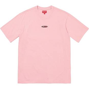 Swetry Supreme Oval Logo S/S Top Różowe | PL335AP