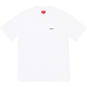 Swetry Supreme S/S Pocket Tee Białe | PL322BC