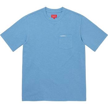 Swetry Supreme S/S Pocket Tee Turkusowe | PL316KI