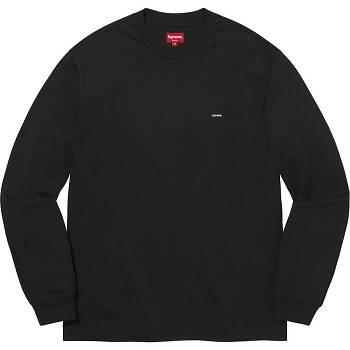 Swetry Supreme Small Box L/S Tee Czarne | PL342KI